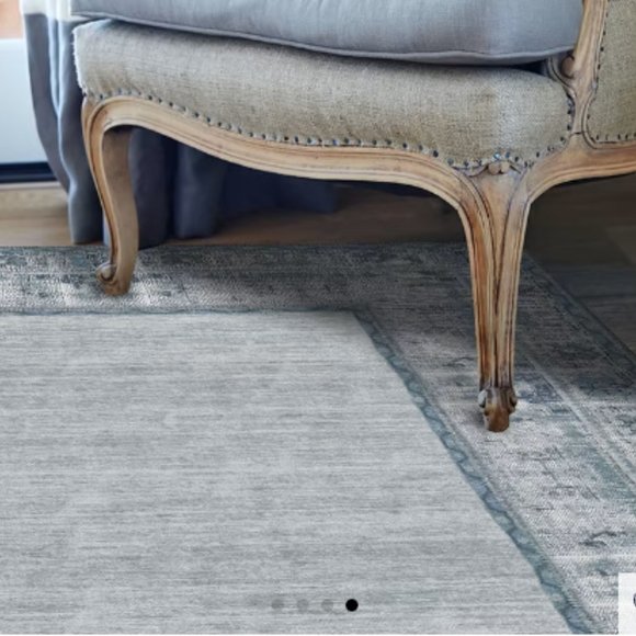 ruggable Other Ruggable Vintage Daisy Bordered Blue Rug 5 X 7